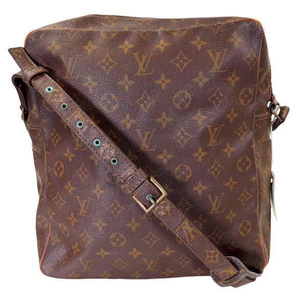 Authentic Louis Vuitton Shoulder Bag Marceau Brown Monogram Used LV Handbag Vint - Picture 1 of 14